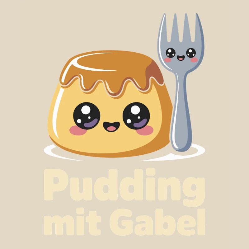 Pudding with fork