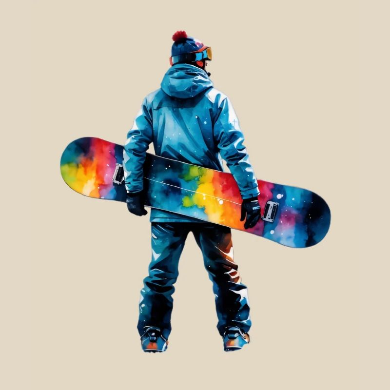 Farbexplosion Snowboarder