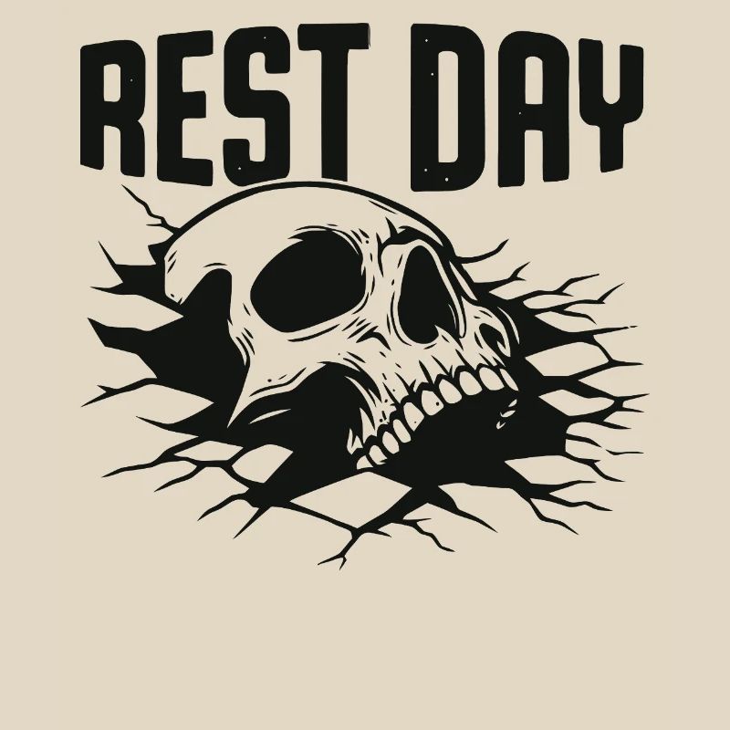Rest Day Skull Graphic Tee