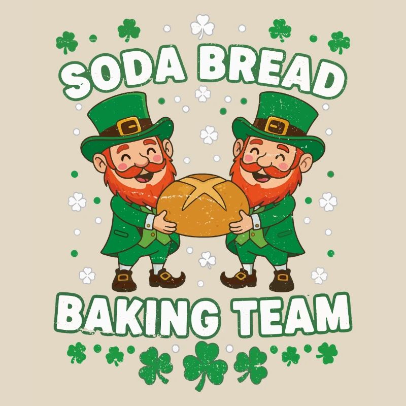 Funny Soda Bread Baking Team St Patricks 
