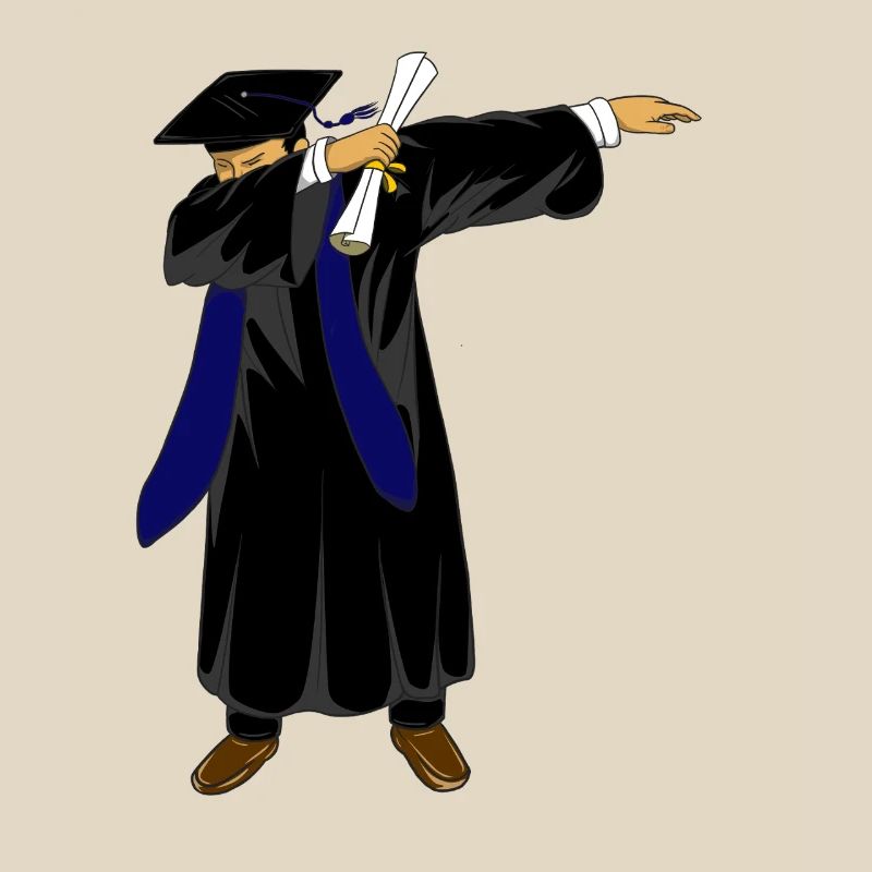 Dabbing Graduation Class 2026 Navy Blue Uniform