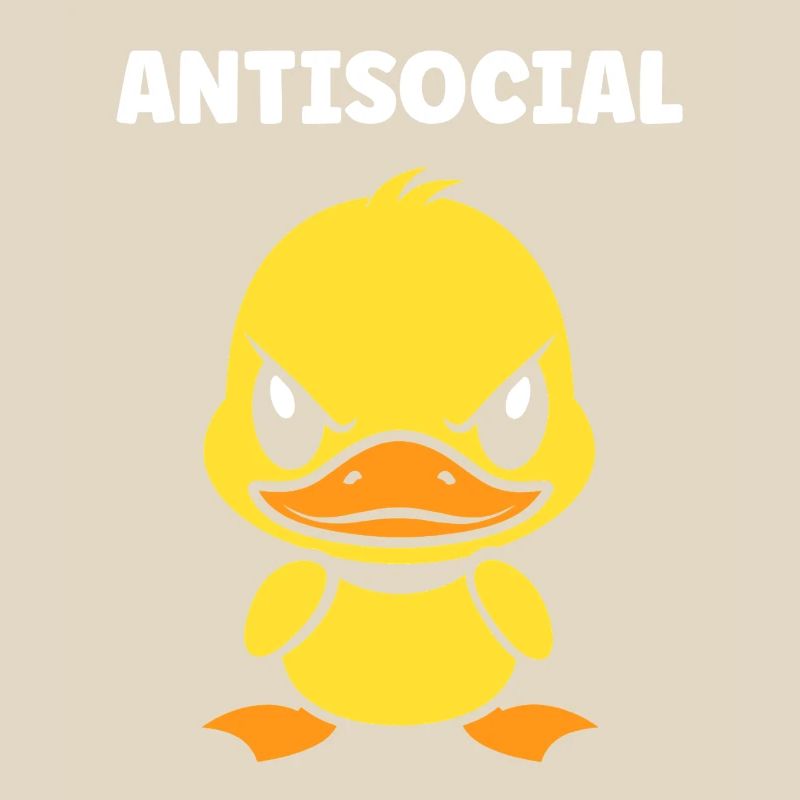 Grumpy Antisocial Duck