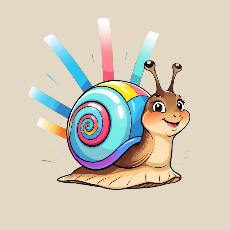 Regenbogen-Schnecke Farbexplosion