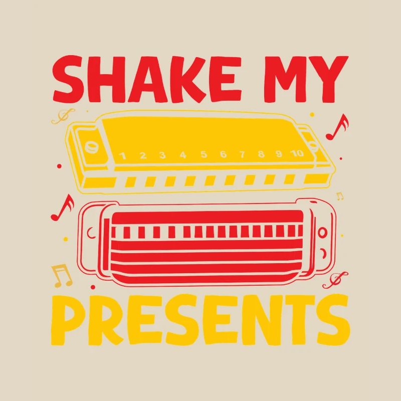 Funny Harmonica Player Shake My Presents Harmonica