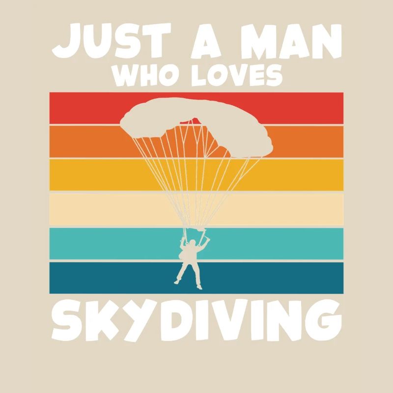 Skydiving Retro Rainbow