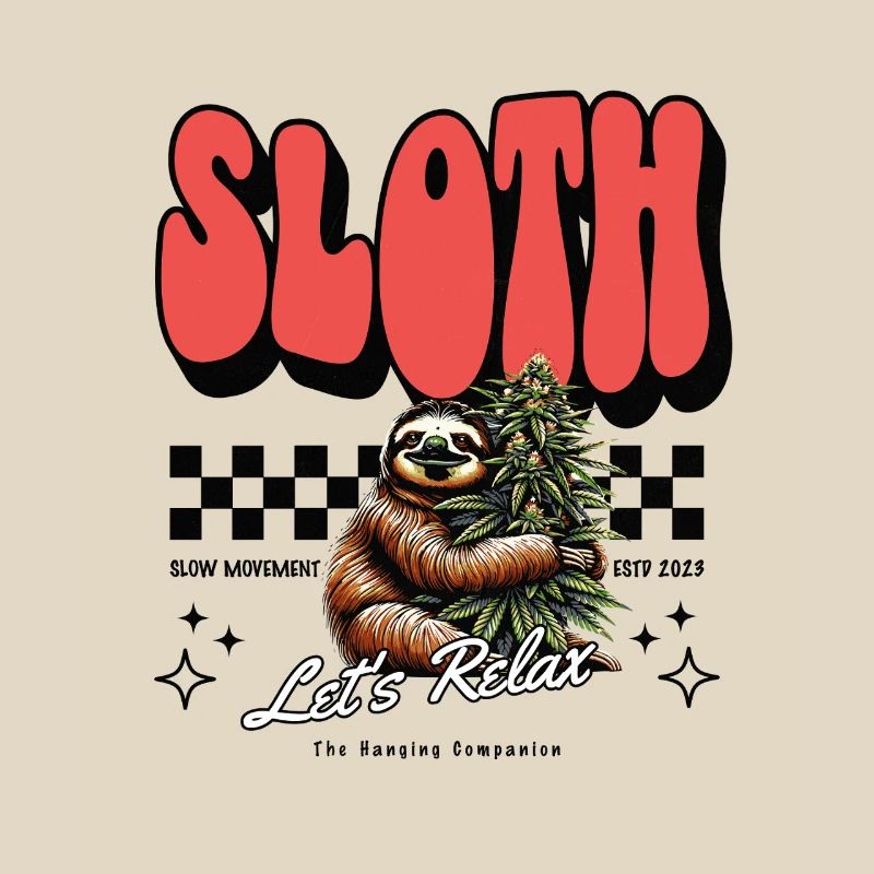 Sloth Relax – Chill Pattern Cannabis défectueux