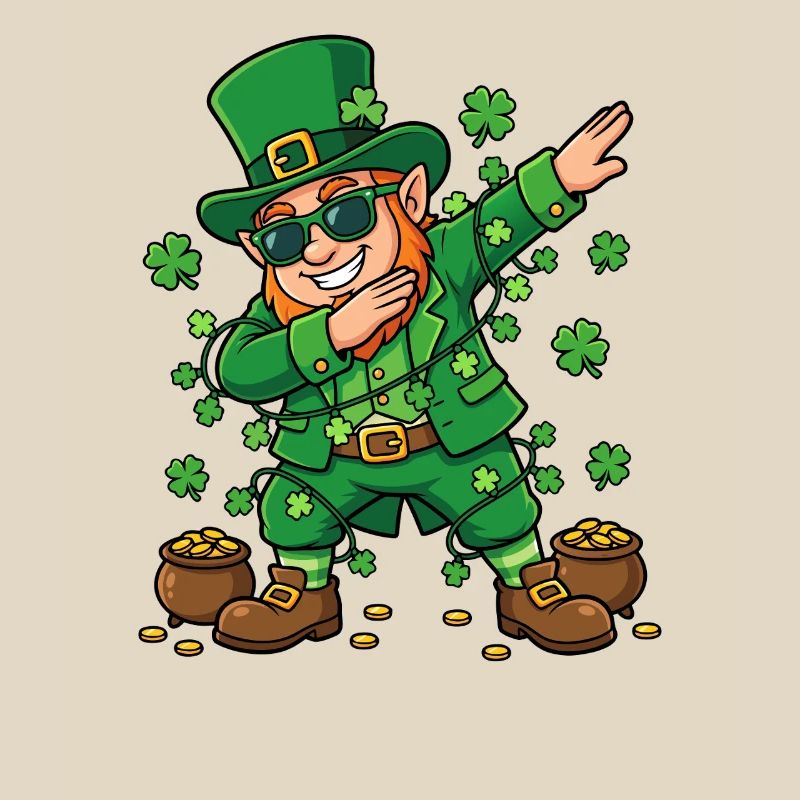 Dabbing Leprechaun St. Patrick's Day Leprechaun
