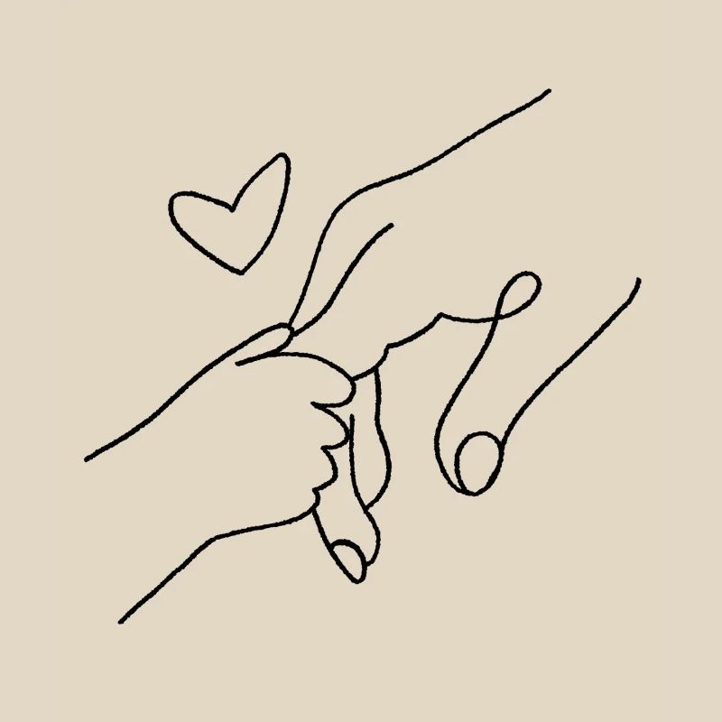 Handshake with heart connection
