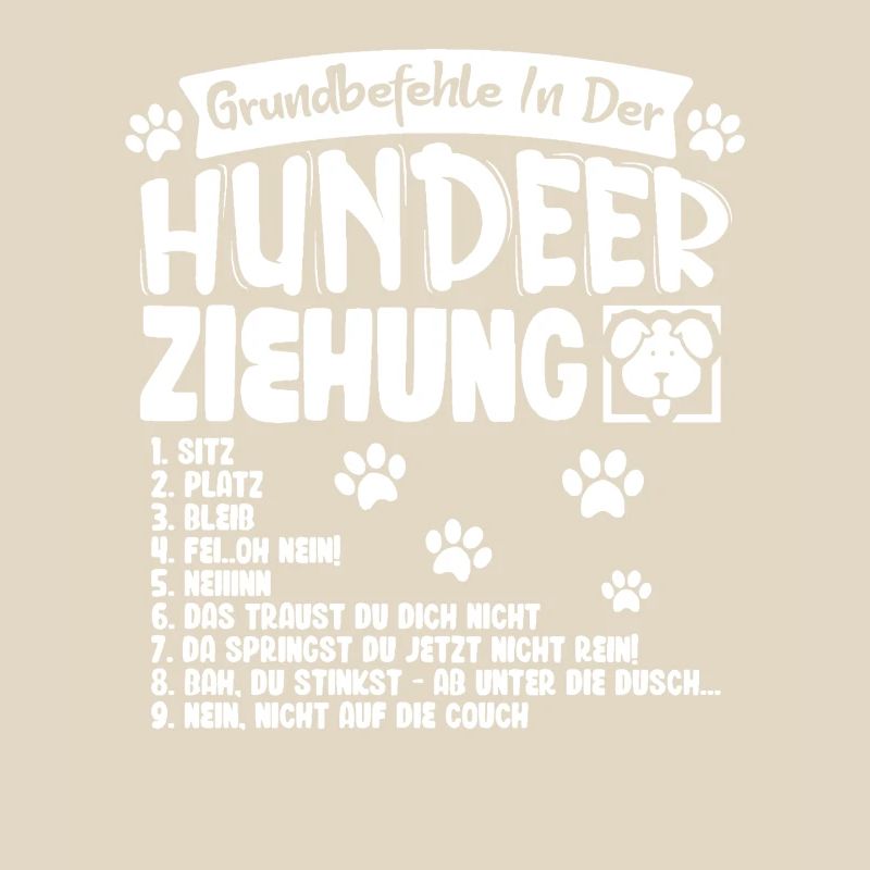 Commandes de base du motif du chien dressé