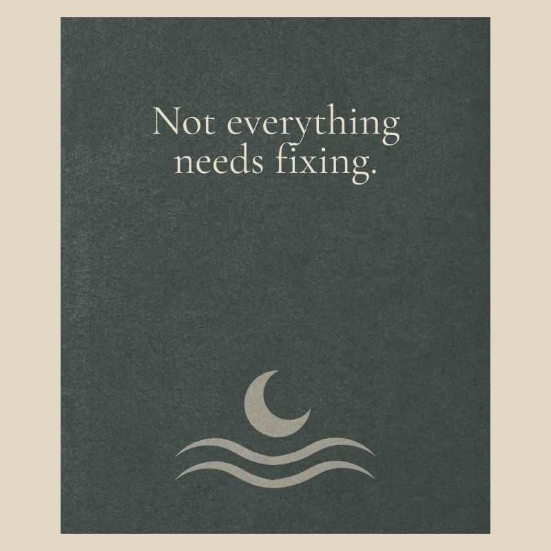 Not everything needs fixing