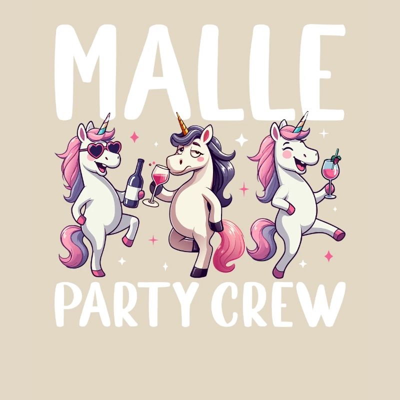 Malle Party Crew Einhorn Trinkspaß Mallorca