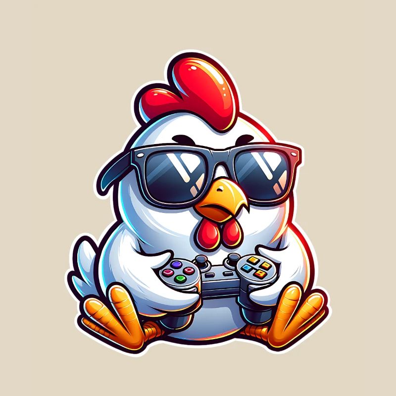 Gamer Chicken with Controller