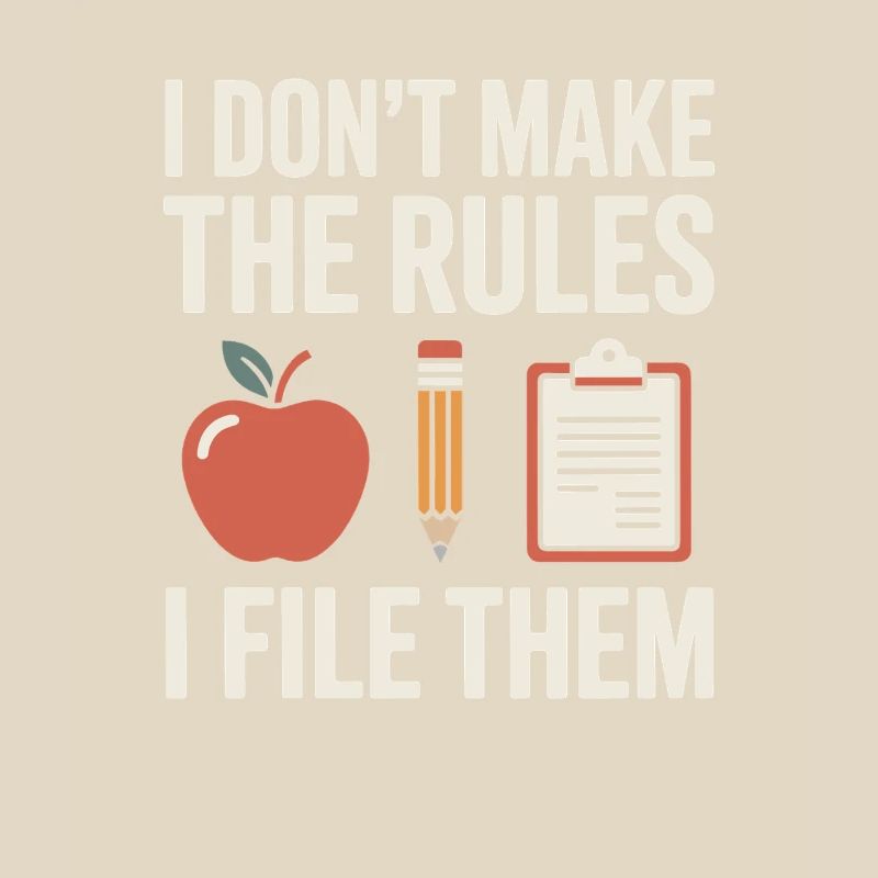 Lustig Sekretär Spruch Don't Make Rules File Them
