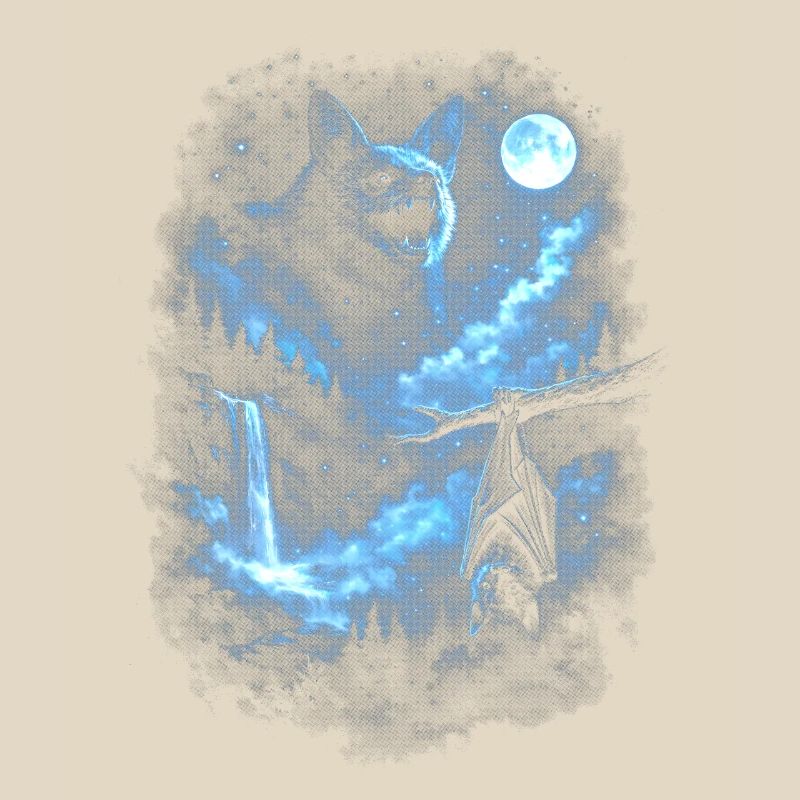 Blue Night Wolf Moonlight