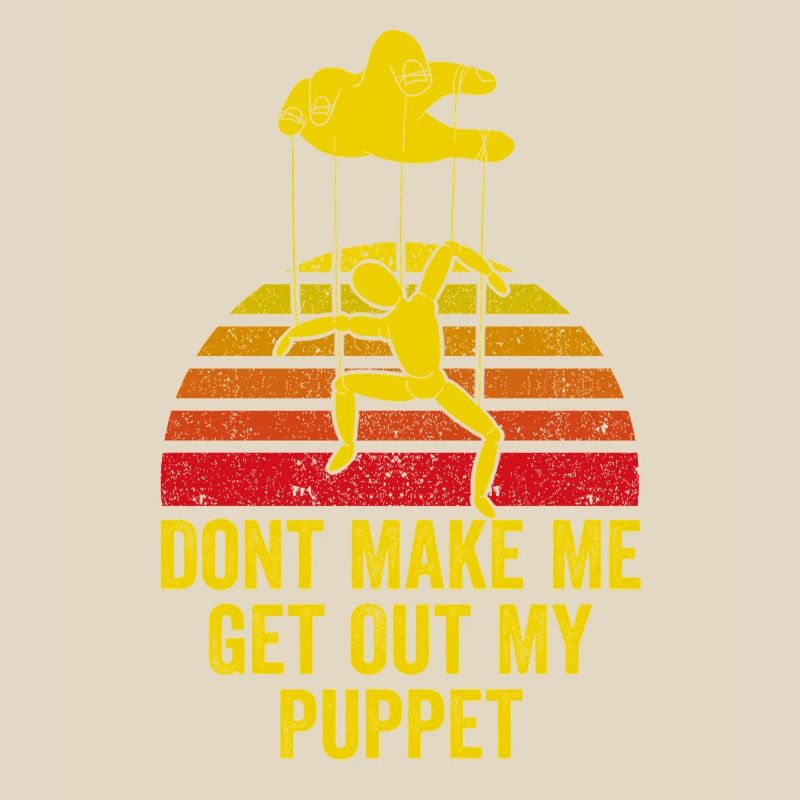Puppet On Strings Retro Graphic