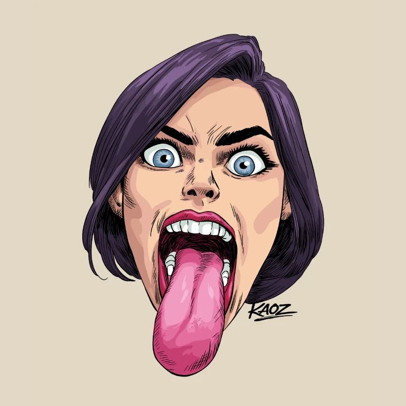 Langue sortie : expression comique