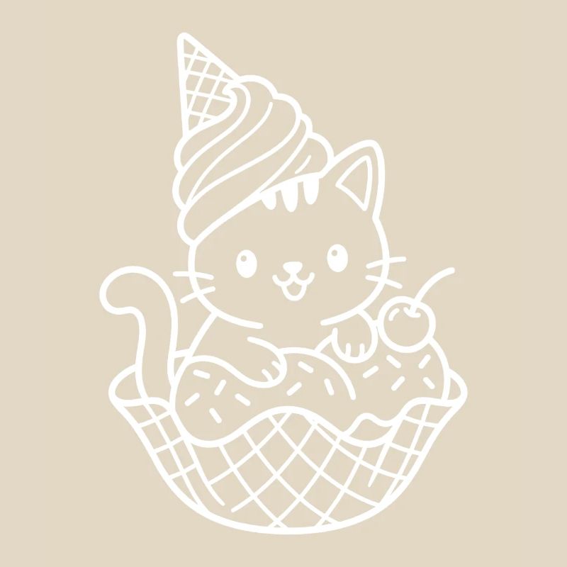 Kawaii Katze Eiscreme