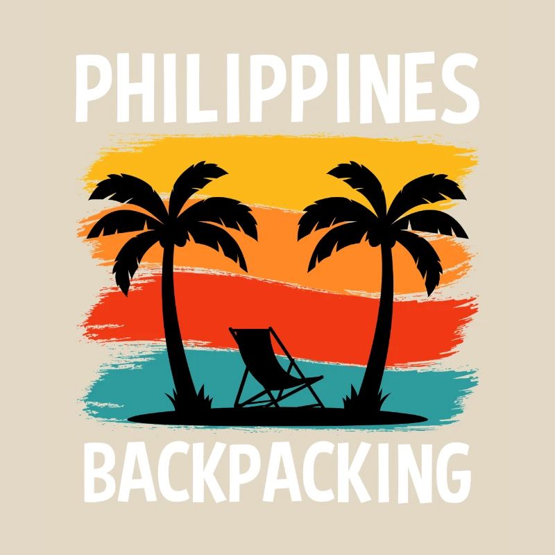 Conception du coucher de soleil dans la randonnée à dos aux Philippines