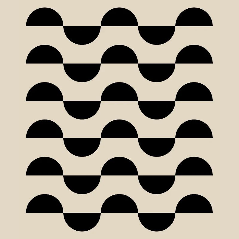 geometric wavy circles pattern design