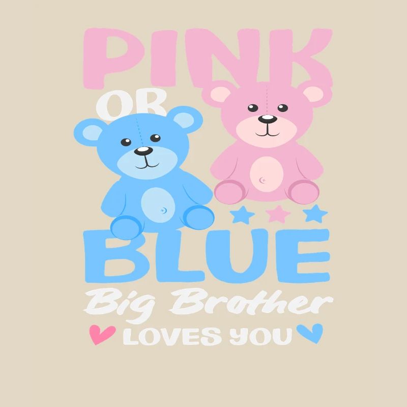 Pink Oder Blau Großer Bruder Liebt Dich