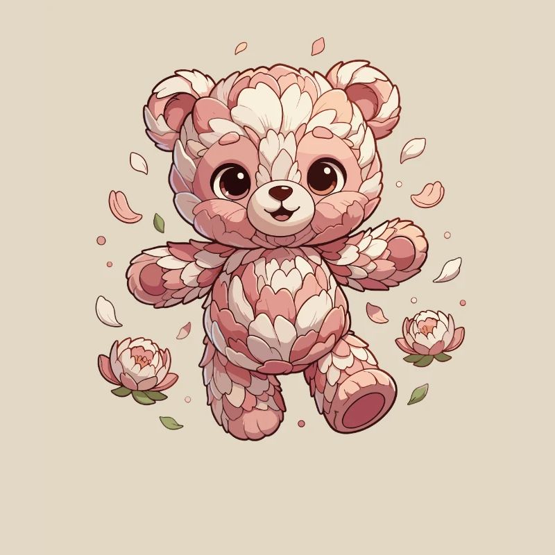 Blossoms Panda Rosy Cuddly Creature