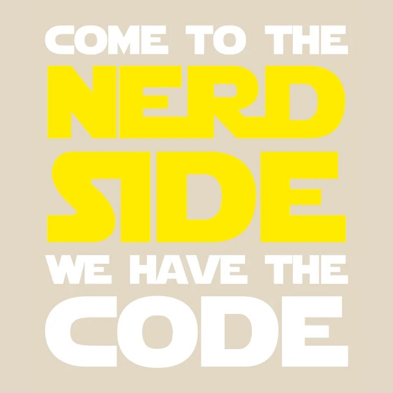 Nerd Side Retro Yellow Sci-Fi Typography Art