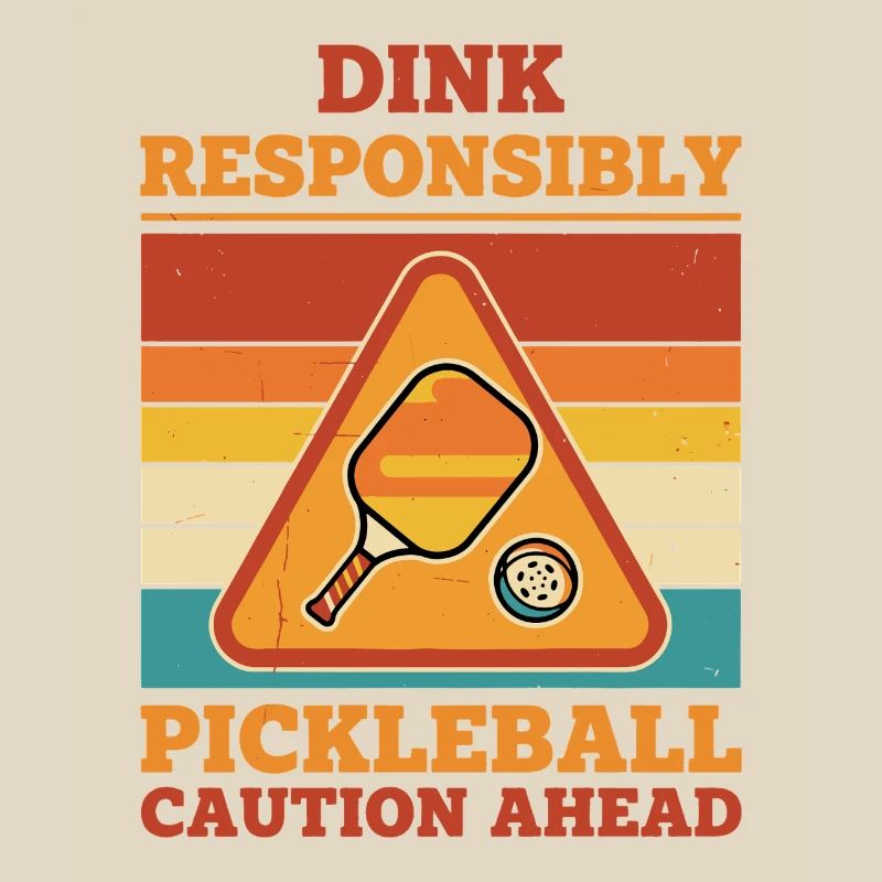 Pickleball Dink Responsibly Caution Ahead Funny