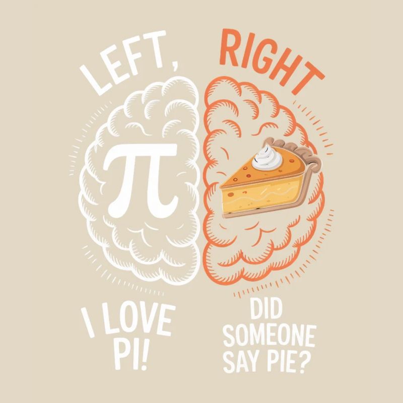 Pi vs Pie: Left Right Brain