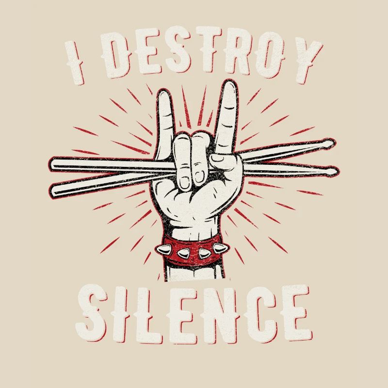 Graphique de la main du batteur I Destroy Silence