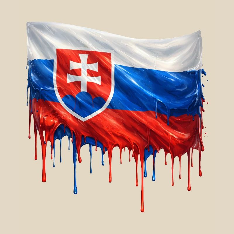 Drapeau Slovaquie Éclaboussures de couleur