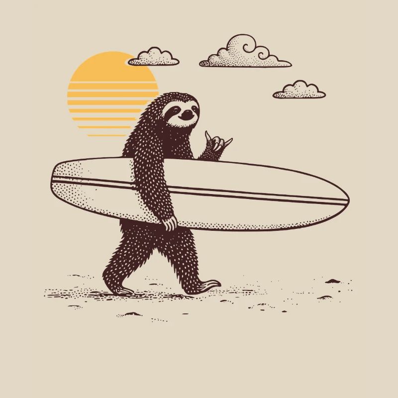 Chaka Surfer Sloth