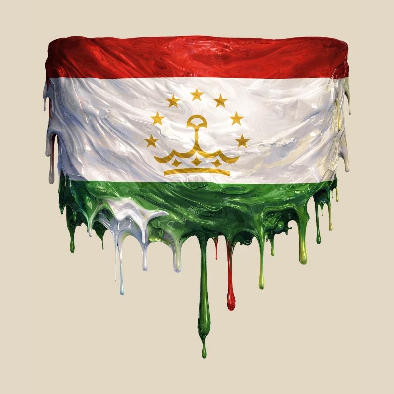 Gouttes de graffitis du drapeau tadjik