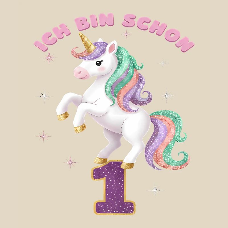 2. Geburtstag Einhorn Mädchen Ich bin schon 2