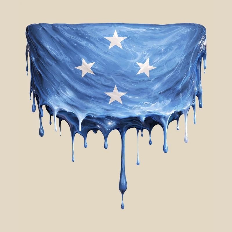 Micronesia Dripping Flag