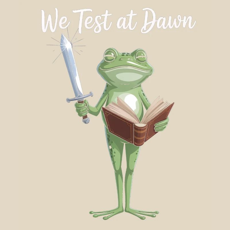 Frog Knight Reading Sword