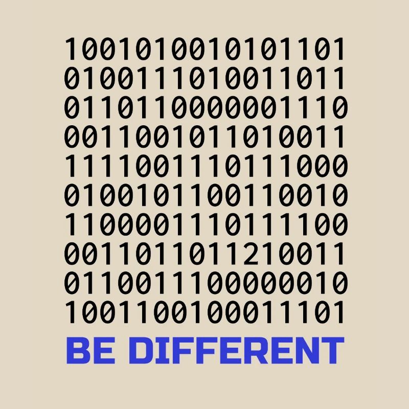 Be Different: Binäres Muster mit Botschaft