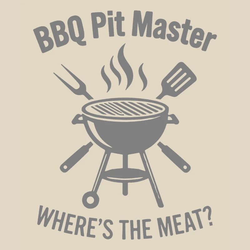 BBQ PIT MASTER WHERE'S THE MEAT Grill Graphic
