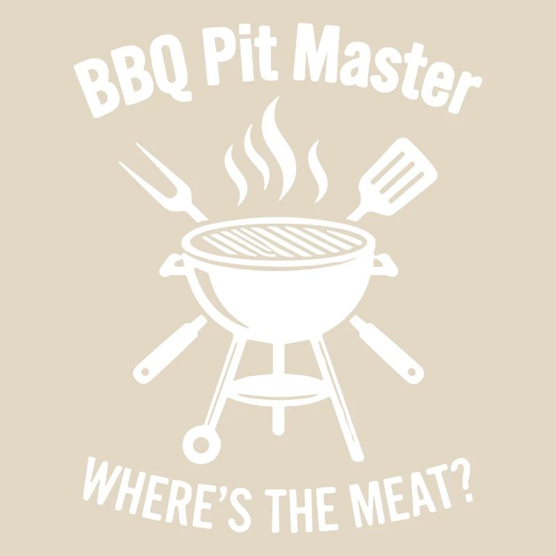 BBQ PIT MASTER WHERE'S THE MEAT Grill Graphic