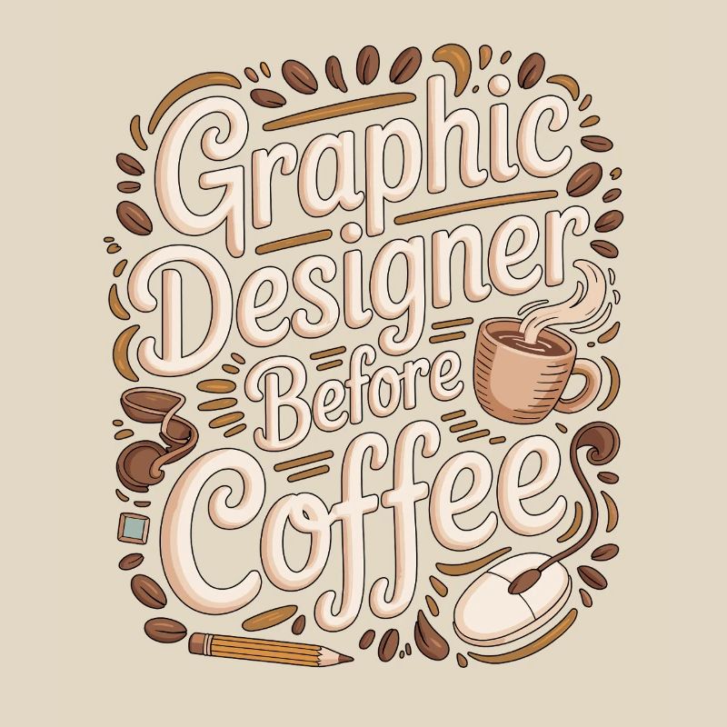 Graphic Designer Before Visual Artist Coffee Lover