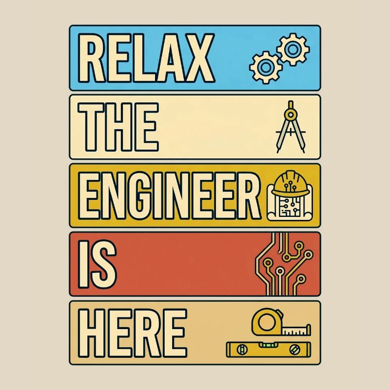 Relax The Engineer Is Here Retro Geschenk