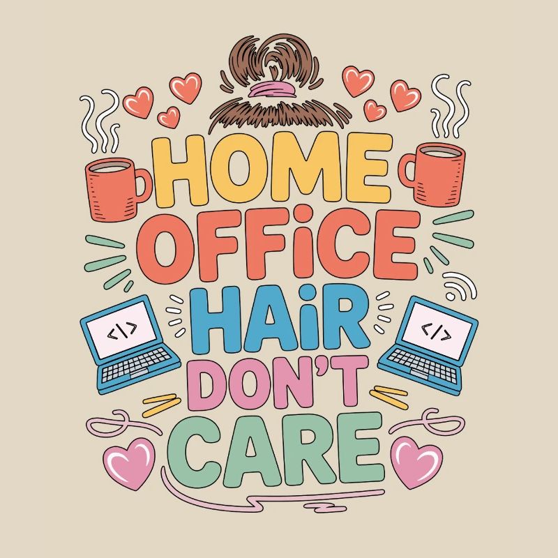 Remote Developer Home Office Hair Web Developer