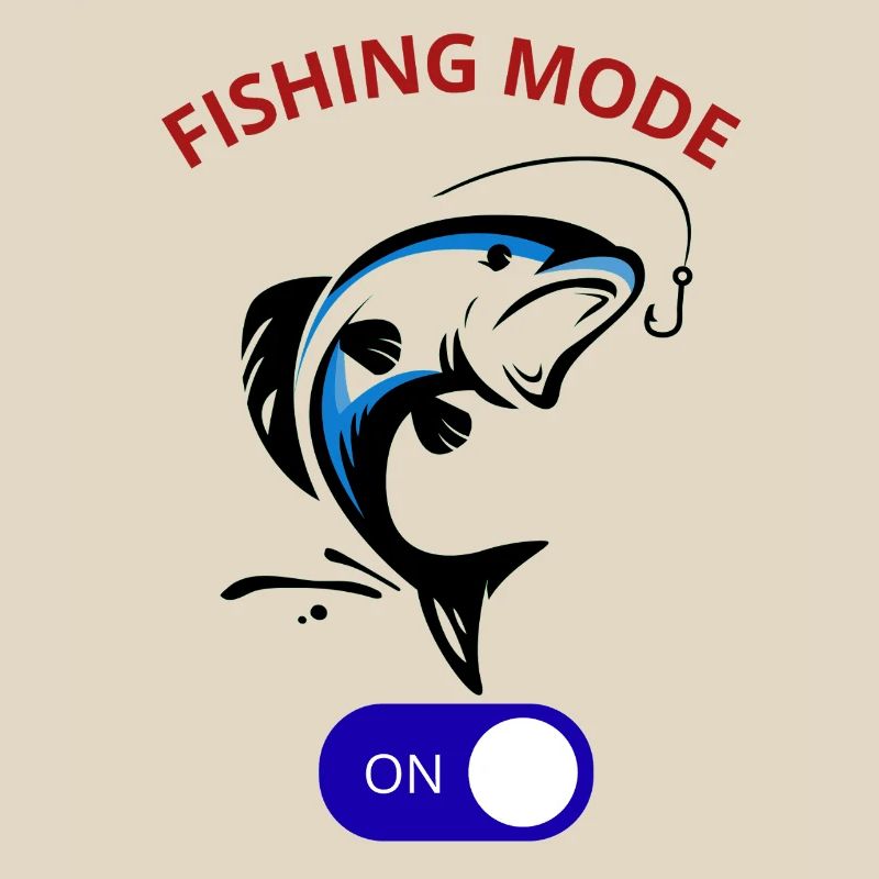 Angelmodus aktiviert Cool Angler Fish Hook Tee