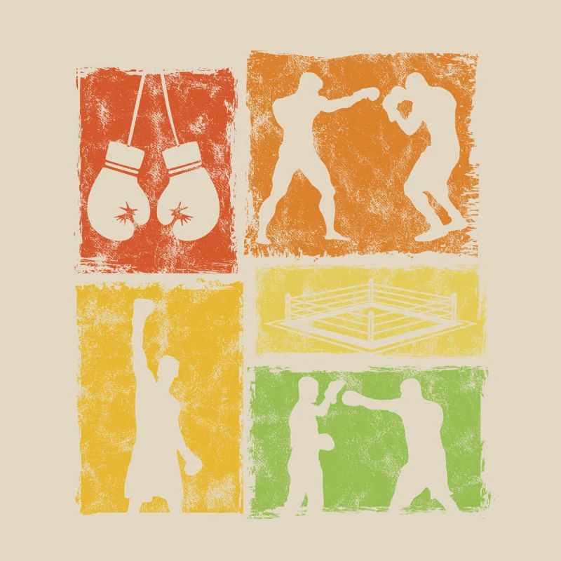 Graphisme de style rétro de boxe pour les pros de la boxe