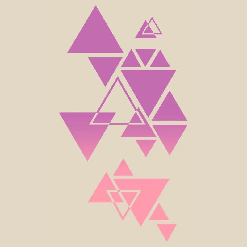 Gradient Triangle Pattern Pink