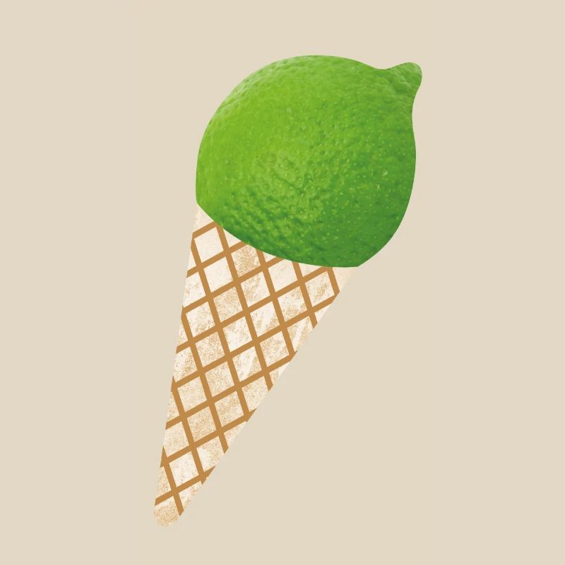 Limette Eis Sommer Eiscreme Zitrone Frucht Urlaub