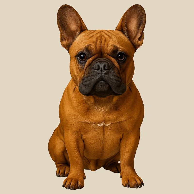 Frenchie Portrait Powerful Pose