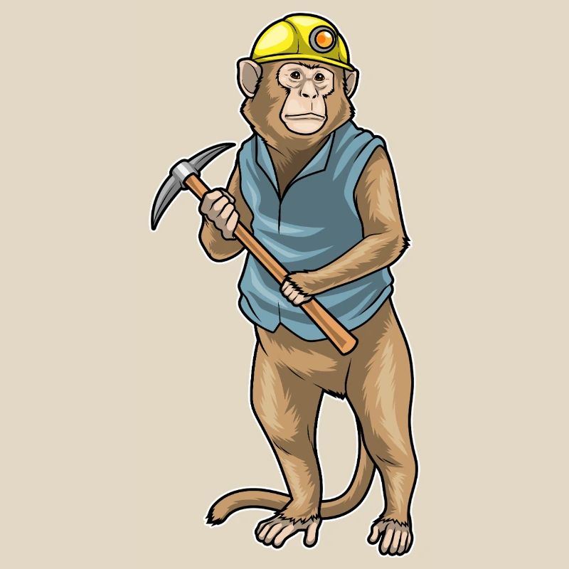 Monkey Miner Pickaxe Mining