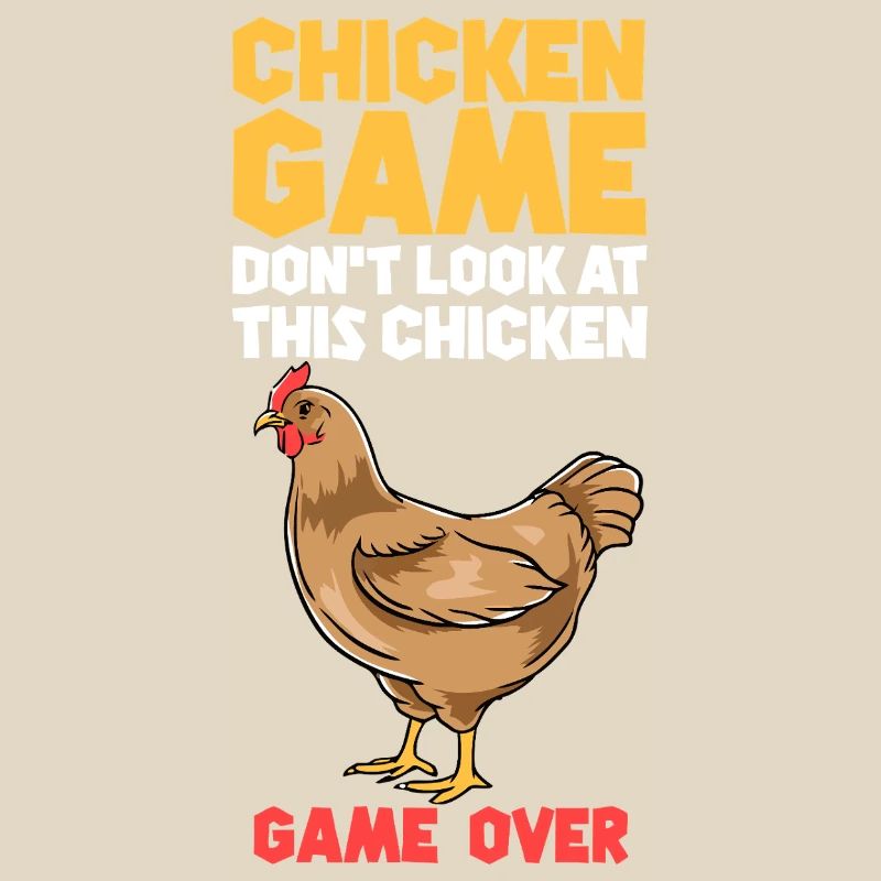 Chicken Game Bold Text Tee