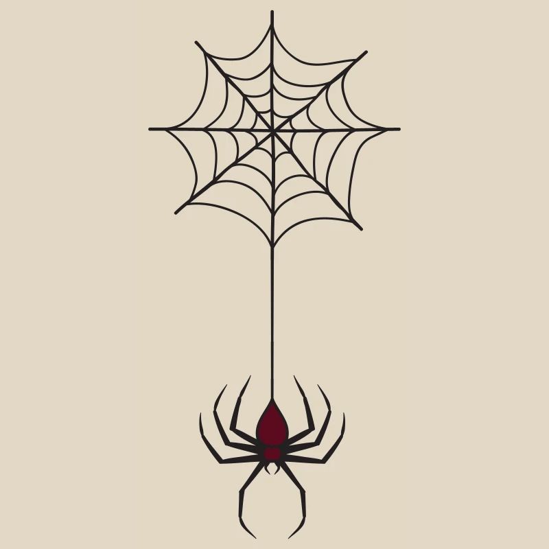 Spooky Halloween Spider in Web 2