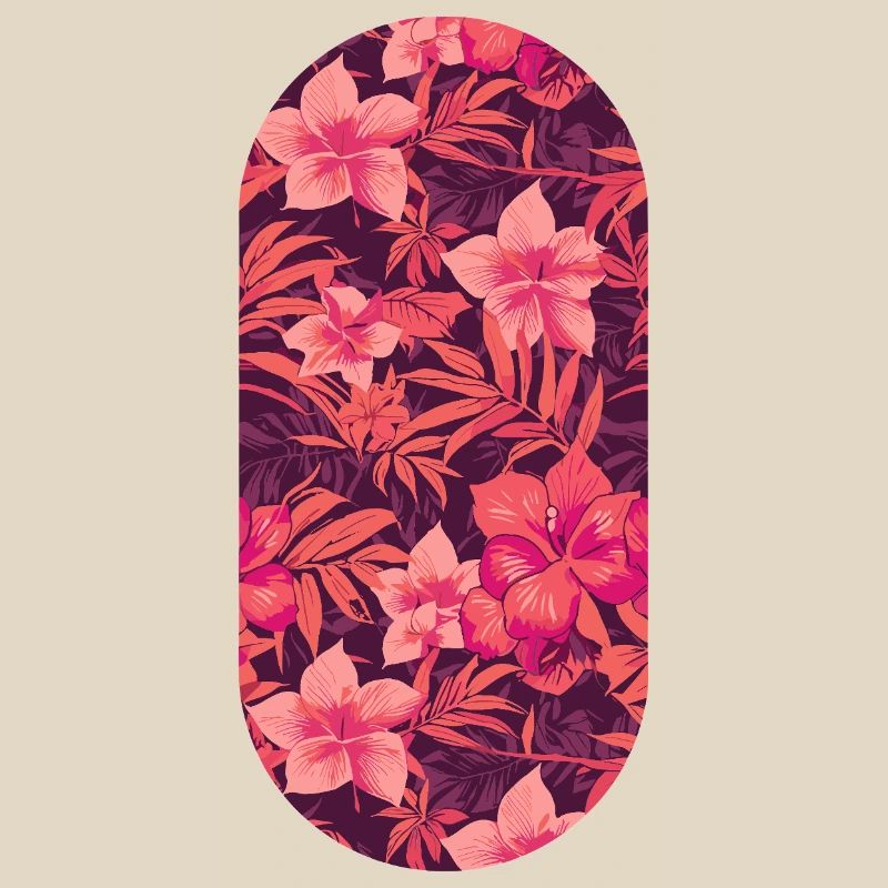 Hibiscus Night Tropical Pattern